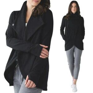 Lululemon Womens That’s A Wrap Cardigan Sweater Stretch French Terry Size 8